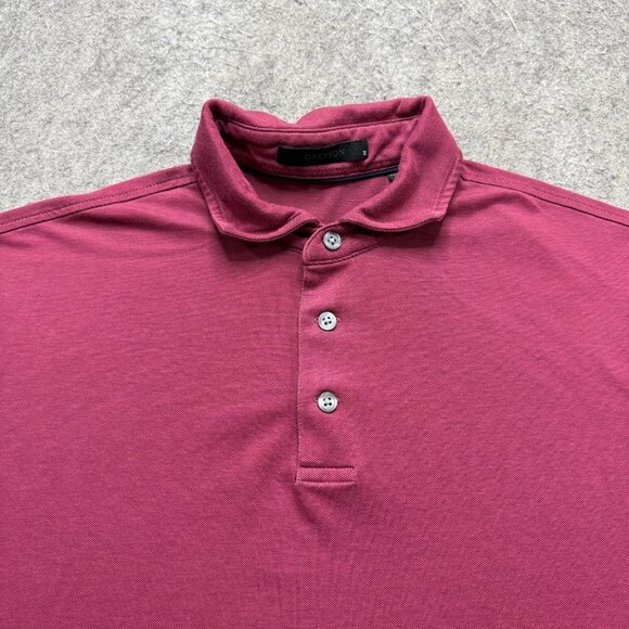 Greyson Omaha Polo Shirt Men M Burgundy Red Performance Golf Stretch - Picture 1 of 14